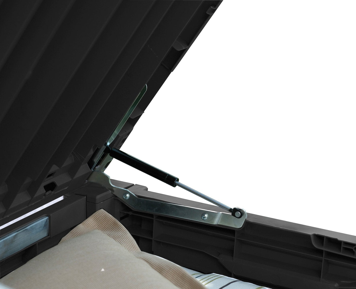 Keter Brightwood 454L Outdoor 60% recycled Garden Furniture Storage Box Brown Wood Panel Effect Fade Free All Weather Resistant Safe and Secure Zero Maintenance 2 year Warranty