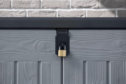 Keter Store It Out Pro Outdoor Garden Furniture Storage Shed Grey| Fade Free | All Weather Resistant | Safe and Secure | Zero Maintenance | 5 year Warranty