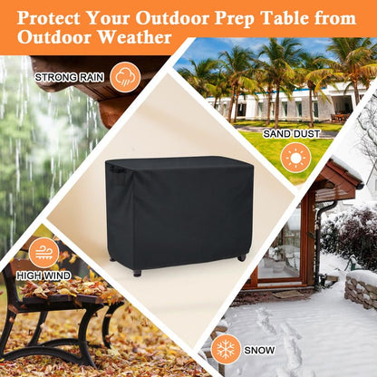 Hoedia Outdoor Prep Table Cover-52 Inch for Keter Unity XL & Storage Cabinet, 420D Bar Cart Cover Waterproof, Dustproof & UV Resistant