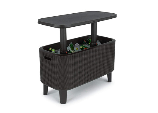 Keter Bevy BAR Cocktail Table, Polypropylene, Anthracite Grey