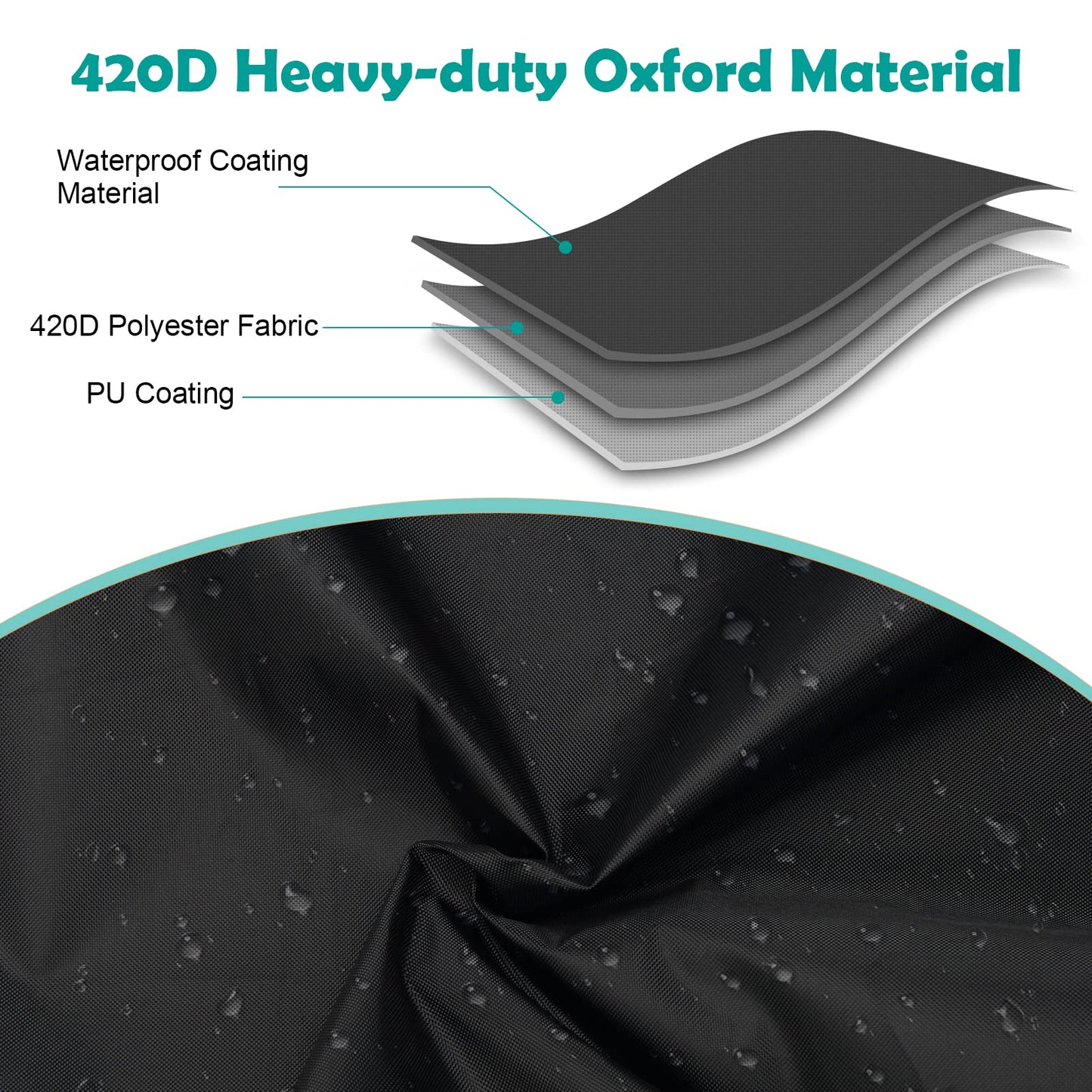 Outdoor Prep Table Cover for Keter Unity XL, Windspeed 420D Patio Table Cover 52in for Keter Unity XL, Waterproof (133x90x57cm)