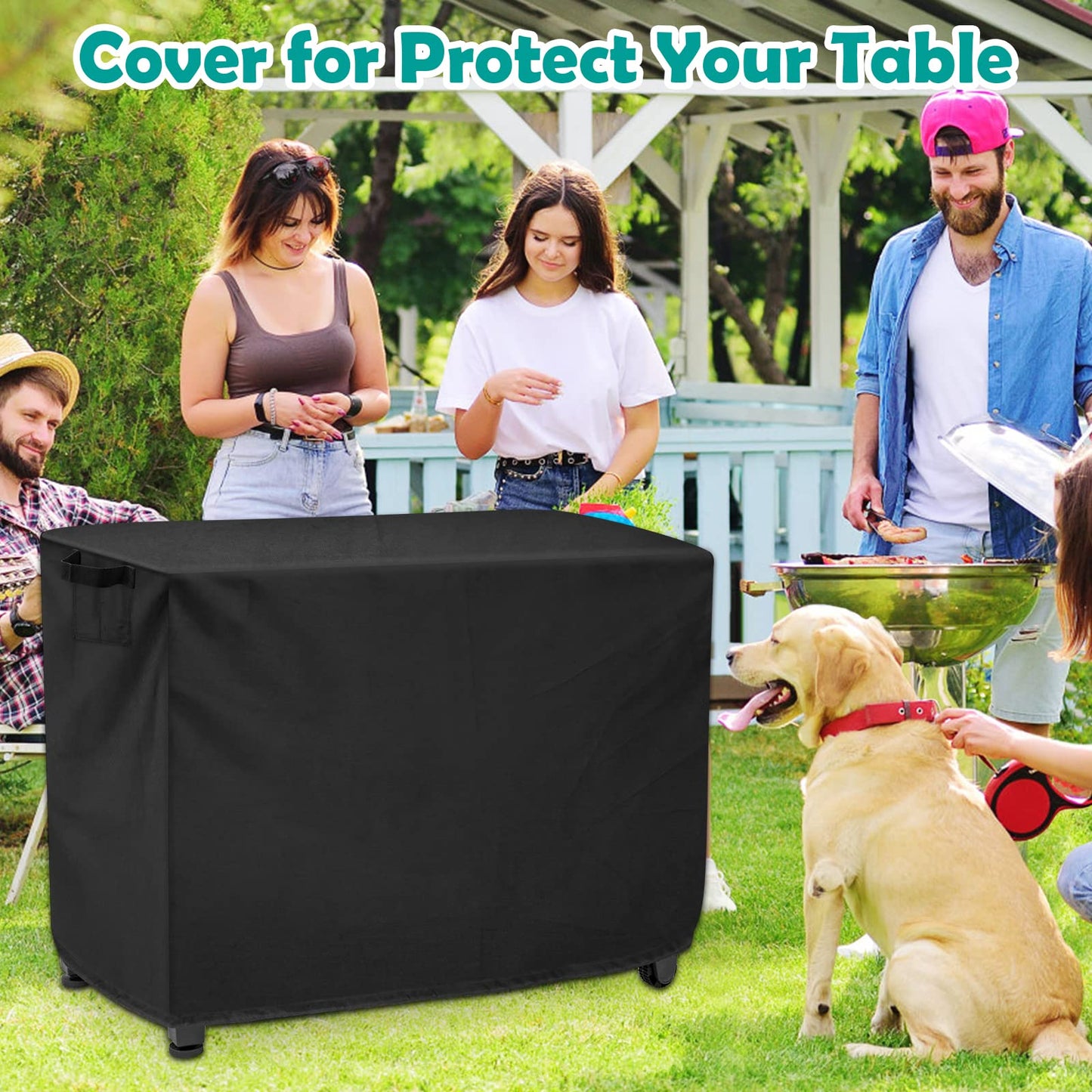 Outdoor Prep Table Cover for Keter Unity XL, Windspeed 420D Patio Table Cover 52in for Keter Unity XL, Waterproof (133x90x57cm)