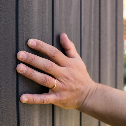 Keter Darwin Outdoor Apex Single Door Garden Storage Shed 6 x 4ft Grey Wood Look and Feel | Fade Free | All Weather Resistant | Safe and Secure | Zero Maintenance | 15 year Warranty